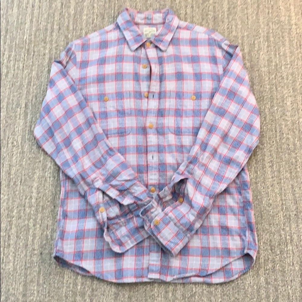 J crew slim fit flannel button down M